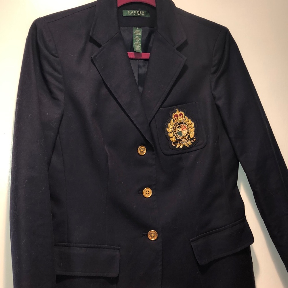 Ralph Lauren Navy Crest Blazer